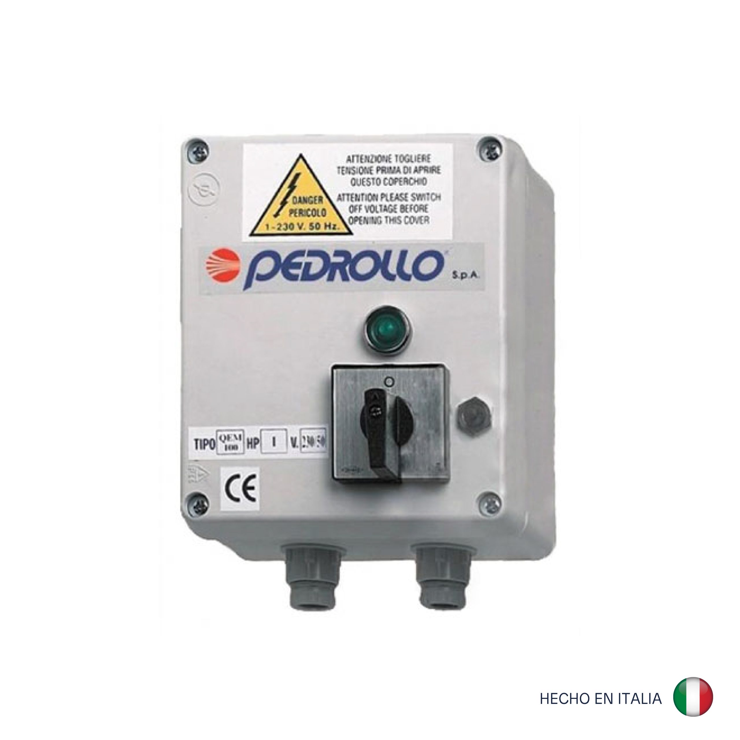 CAJA DE CONTROL PARA MOTOR SUMERGIBLE 0.5 h.p. QEM 050
